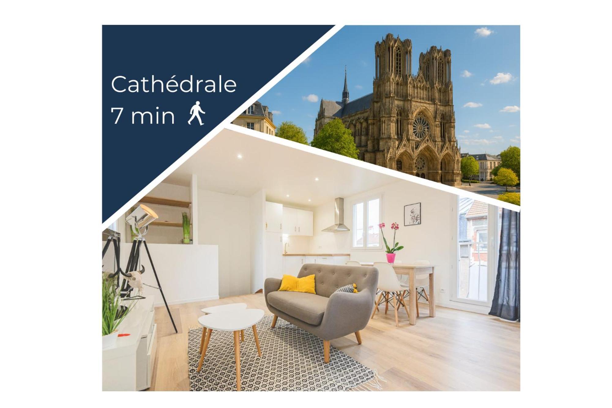 Appartement Lumineux Proche Cathedrale Reims Buitenkant foto